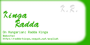 kinga radda business card